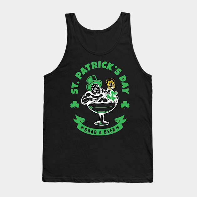 St. Patrick`s day Grab a Beer Tank Top by Lin-Eve